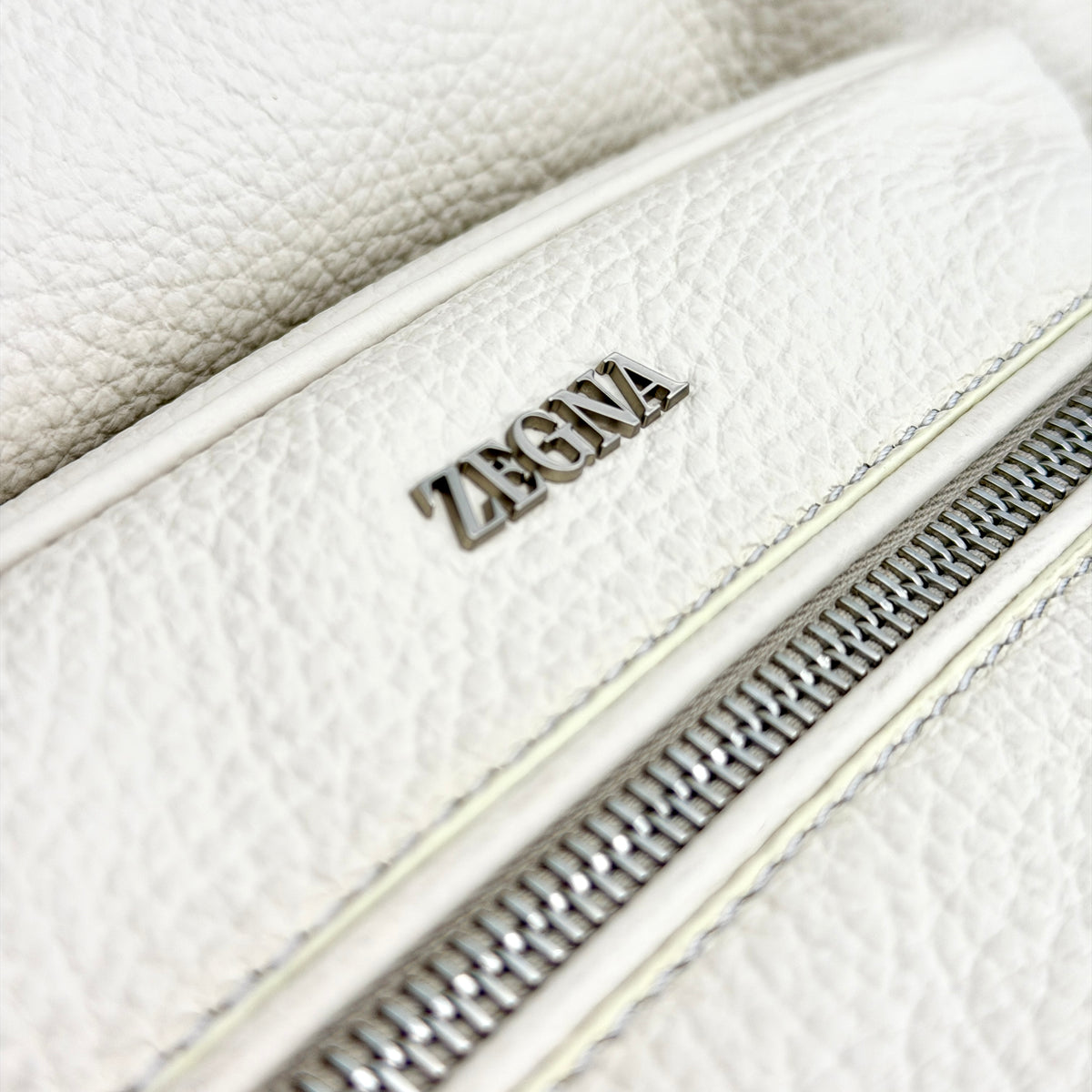 ZEGNA Deerskin Hoodie Backpack – Off White – Made in Italy