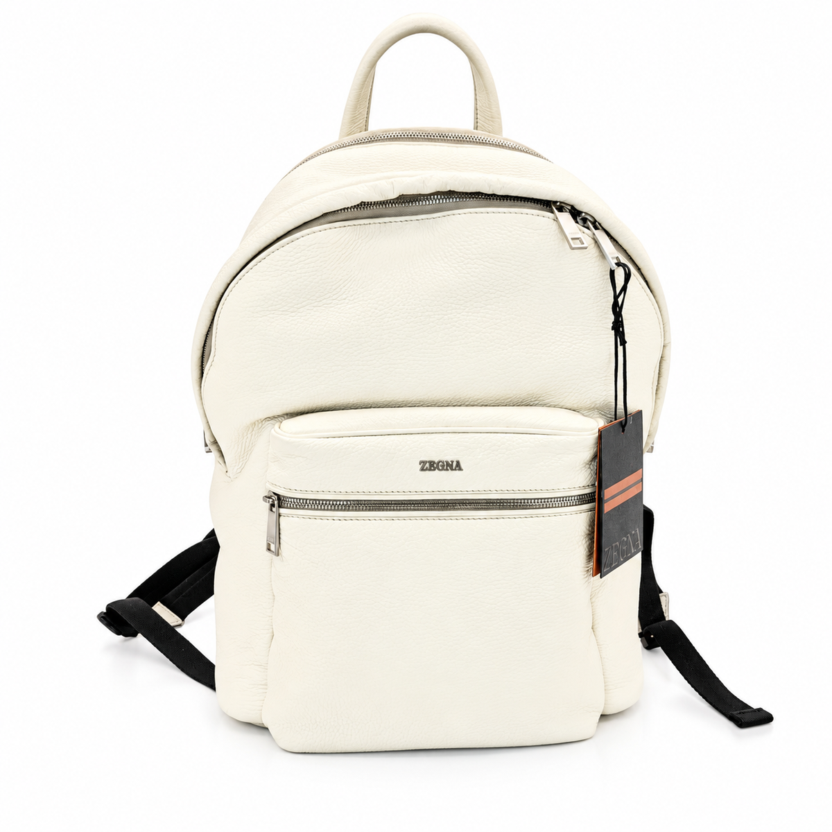 ZEGNA Deerskin Hoodie Backpack – Off White – Made in Italy