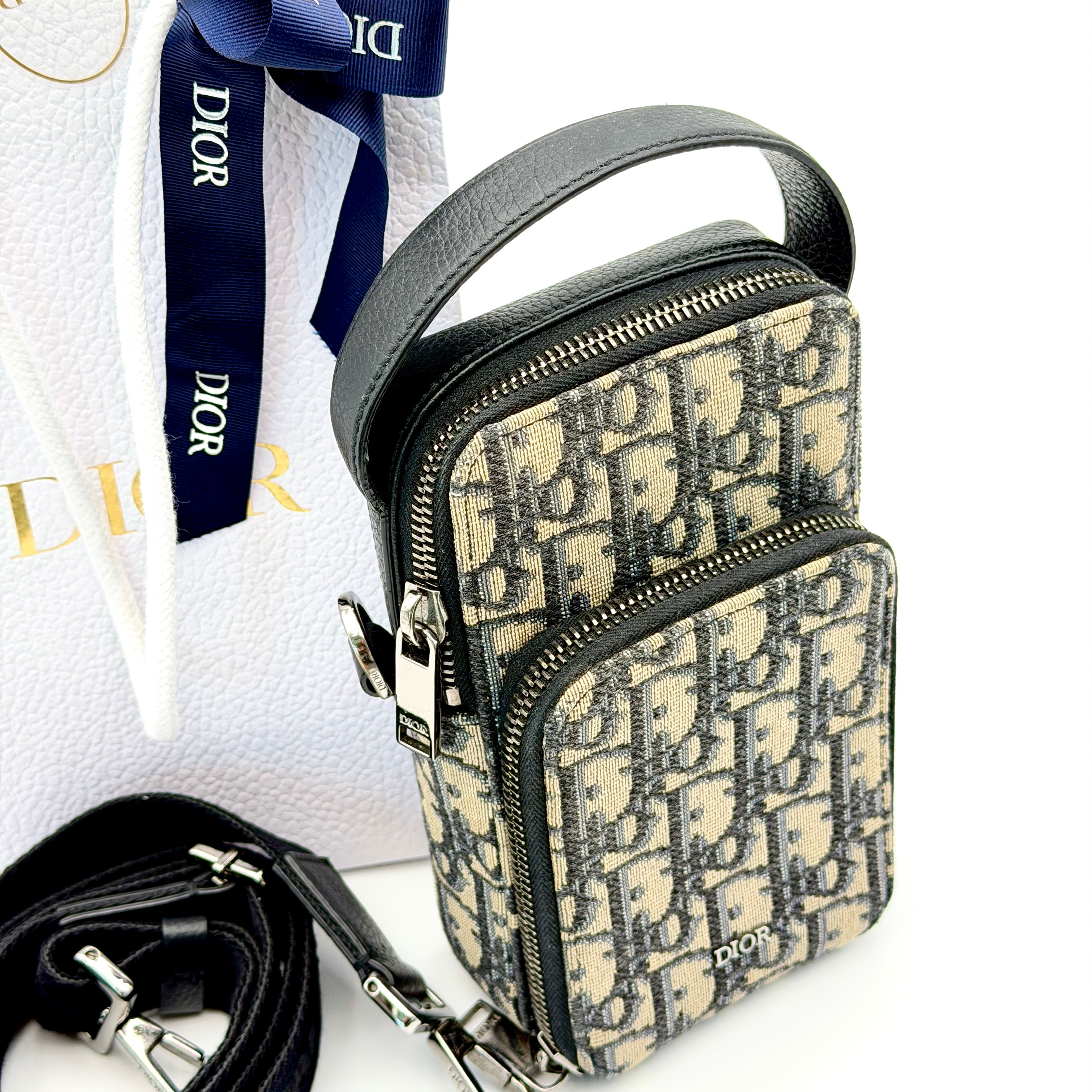 Dior Oblique Rider Micro Pouch Shoulder Bag