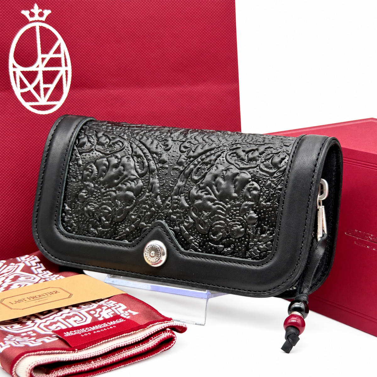 JACQUES MARIE MAGE  LAST FRONTIER CASE – BLACK FULL LEATHER