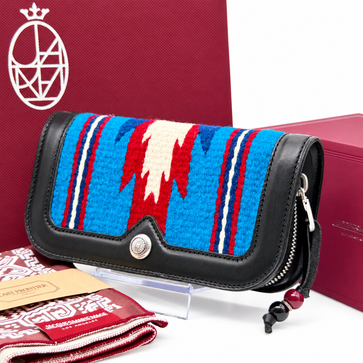 JACQUES MARIE MAGE  LAST FRONTIER CASE – BLACK / TURQUOISE WOVEN