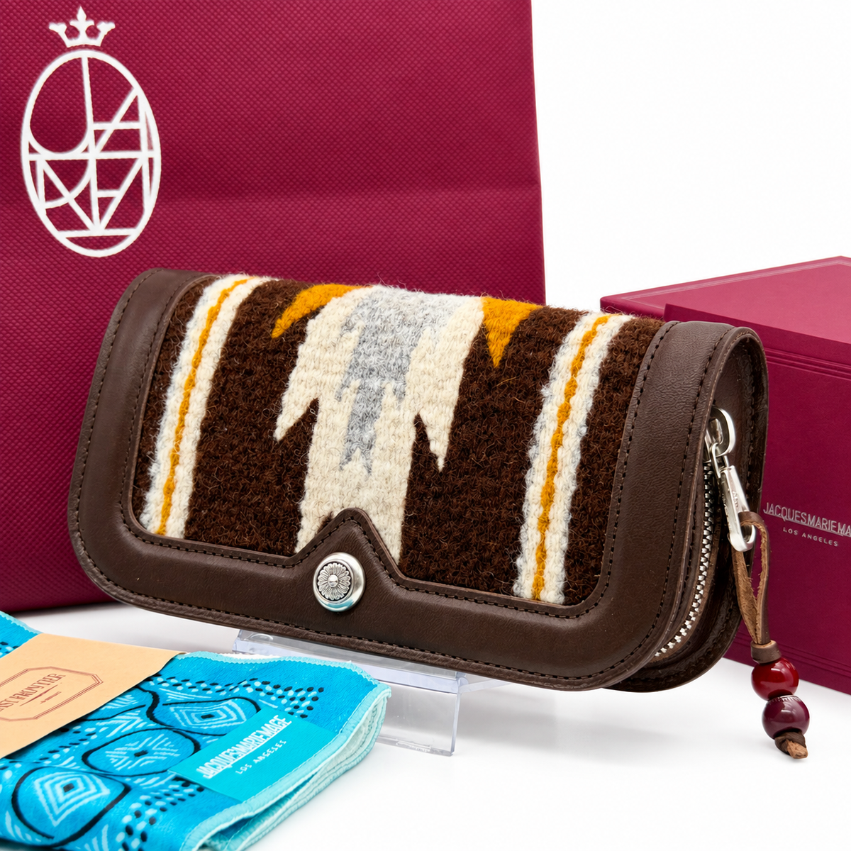 JACQUES MARIE MAGE  LAST FRONTIER CASE – BROWN / IVORY WOVEN