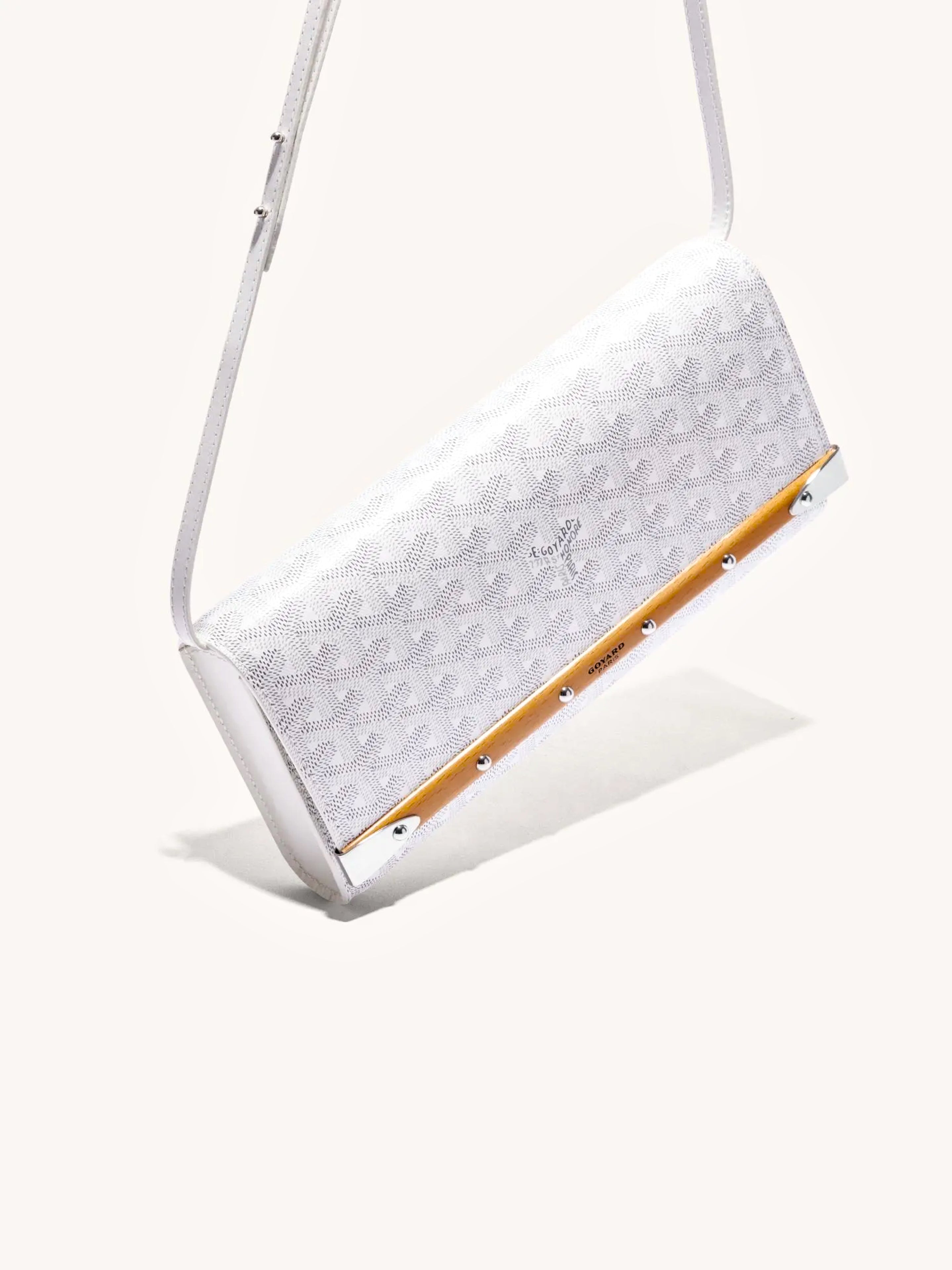 Goyard Monte Carlo PM Clutch - White